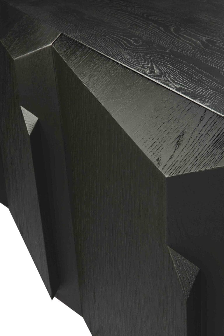 50437 Svetainės komoda Stairs 150x46x80h cm juoda prabangi (8)
