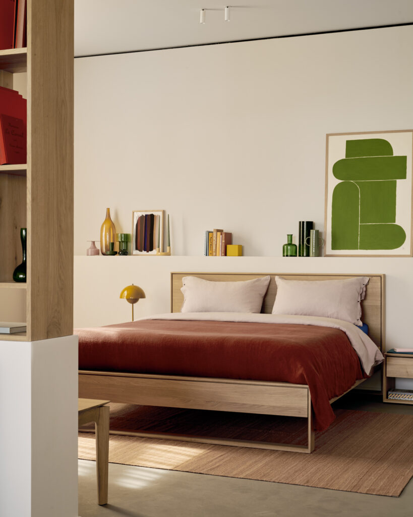 51175 Naktinė spintelė Nordic II skandinaviško stiliaus pastatoma. Šviesaus ąžuolo 57x40x37h cm (19)