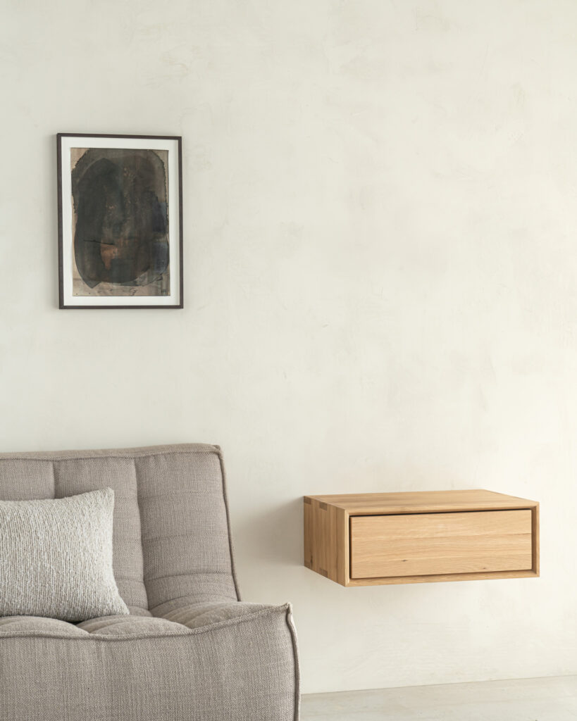 51224 Naktinė spintelė Nordic II skandinaviško stiliaus šviesaus ąžuolo 57x40x21h cm (54)