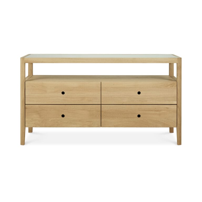 51250 Svetainės komoda Spindle 150x56x83h cm skandinaviško stiliaus šviesaus ąžuolo (30)