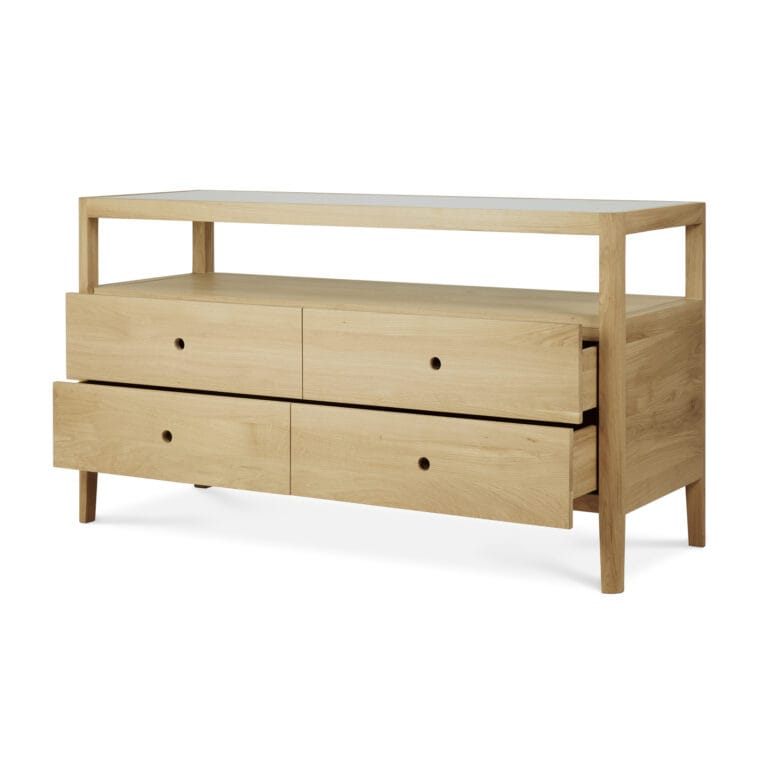 51250 Svetainės komoda Spindle 150x56x83h cm skandinaviško stiliaus šviesaus ąžuolo (4)