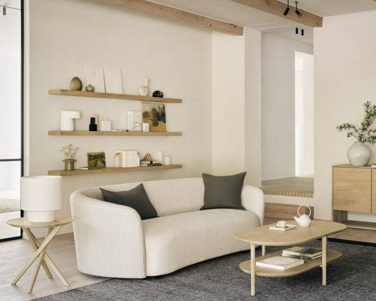 51360 Lentyna Wall 210x22x5h cm šviesaus medžio ąžuolinė (9)