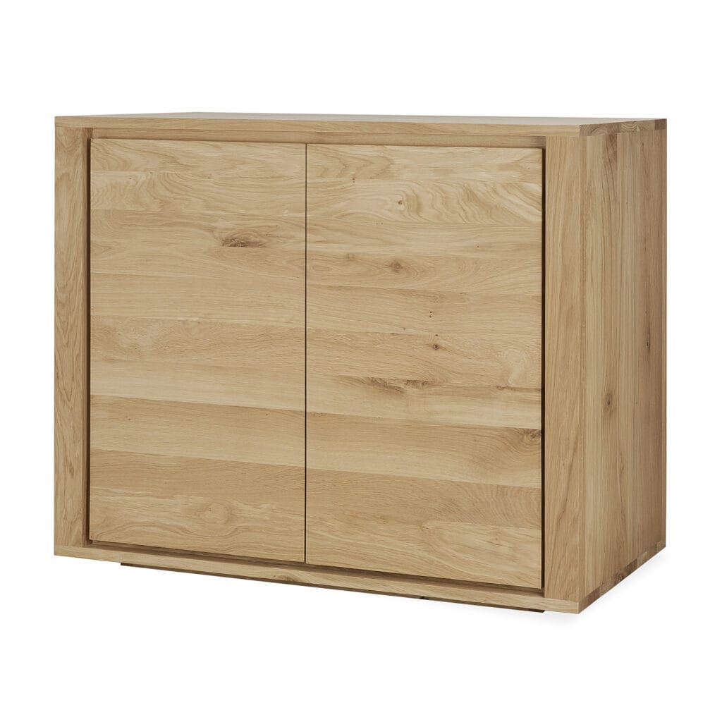 51370 Svetainės komoda Shadow 109x45x84h cm šviesaus medžio ąžuolo japandi ir skandinaviško stiliaus (1)