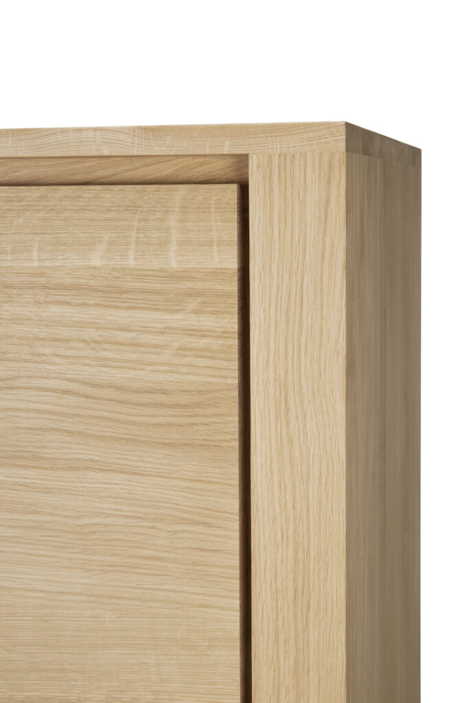 51374 Svetainės komoda Shadow 115x45x160h cm šviesaus ąžuolo skandinaviško stiliaus be kojelių (6)