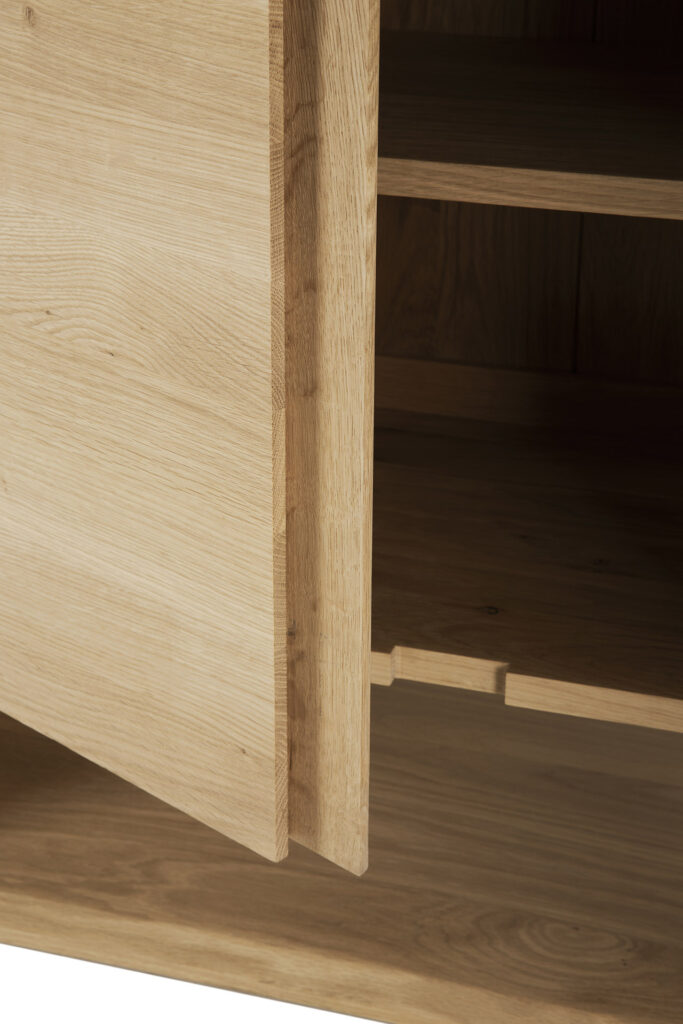 51438 Svetainės komoda Nordic 210x45x78h cm šviesaus ąžuolo medžio skandinaviško stiliaus (16)