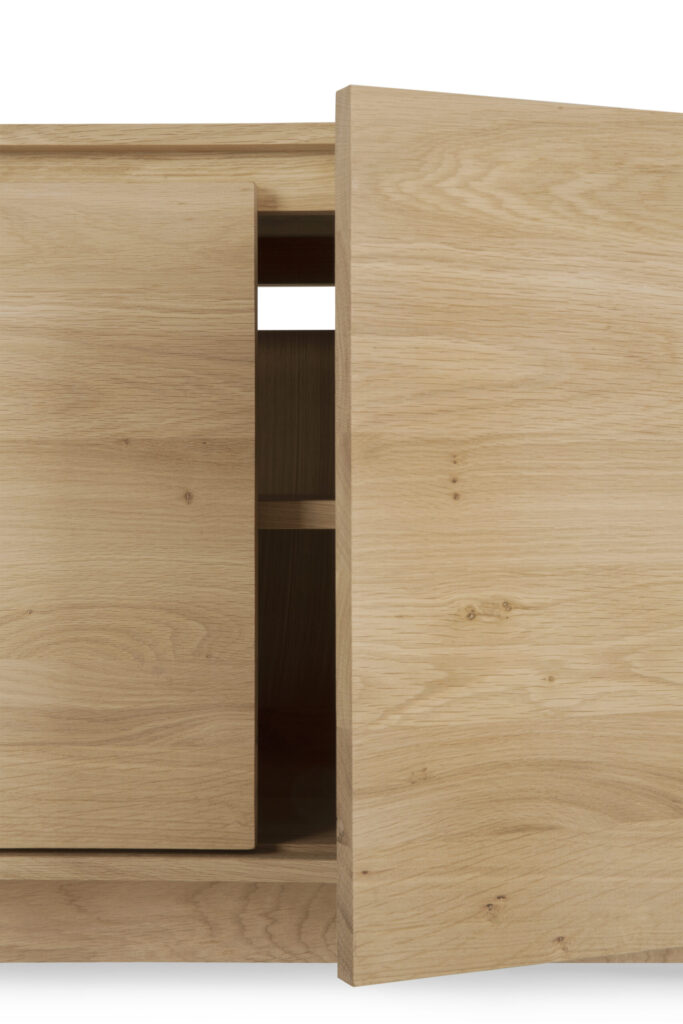 51453 Tv spintelė Wave 210x46x60h cm skandinaviško stiliaus šviesaus medžio (5)