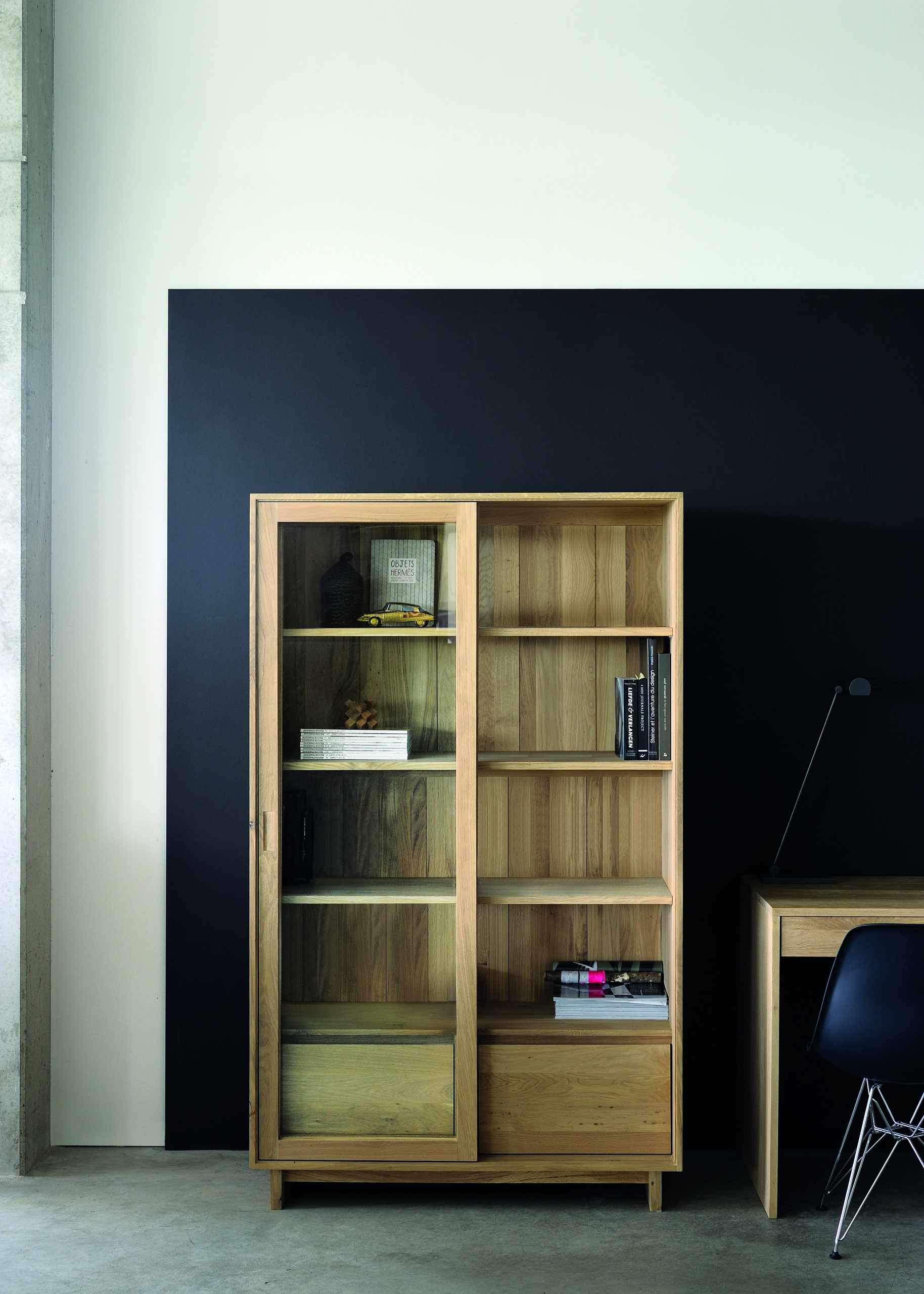 51455 Indauja Wave 110x46x183h cm šviesaus ąžuolo medžio skandinaviško stiliaus (2)