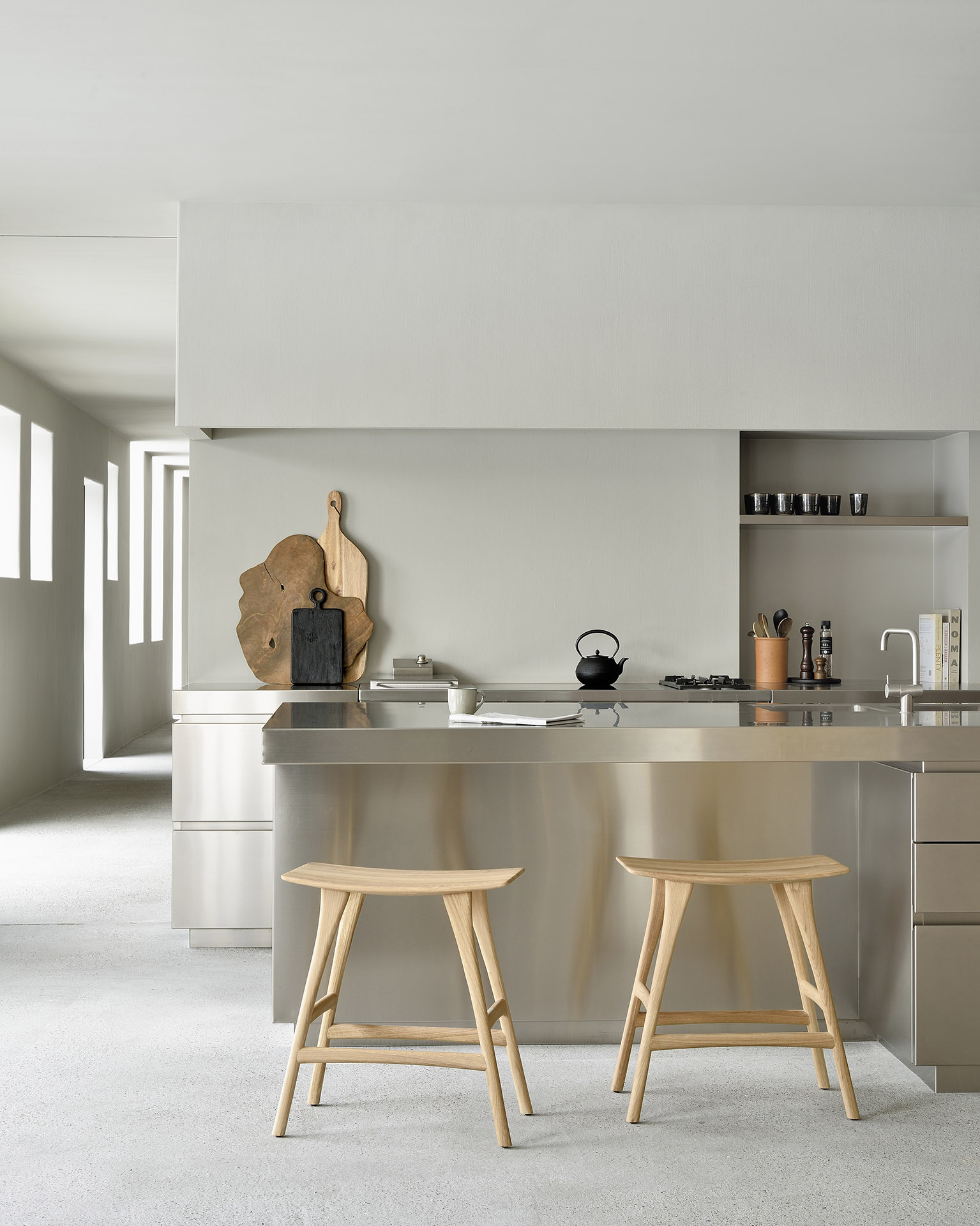 53044 Baro kėdė Osso šviesaus medžio ąžuolo skandinaviško stiliaus 57x33x67h cm (5)