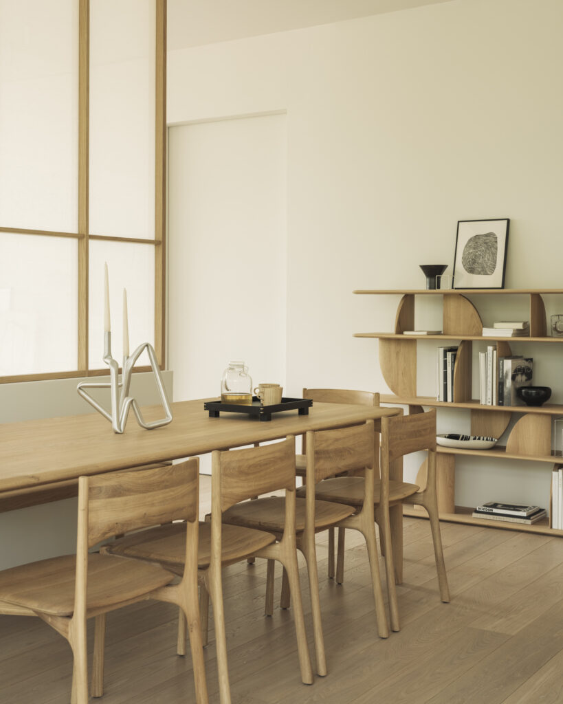 55015 Lentyna Geometric 210x35x130h cm šviesaus ąžuolo skandinaviško stiliaus (9)