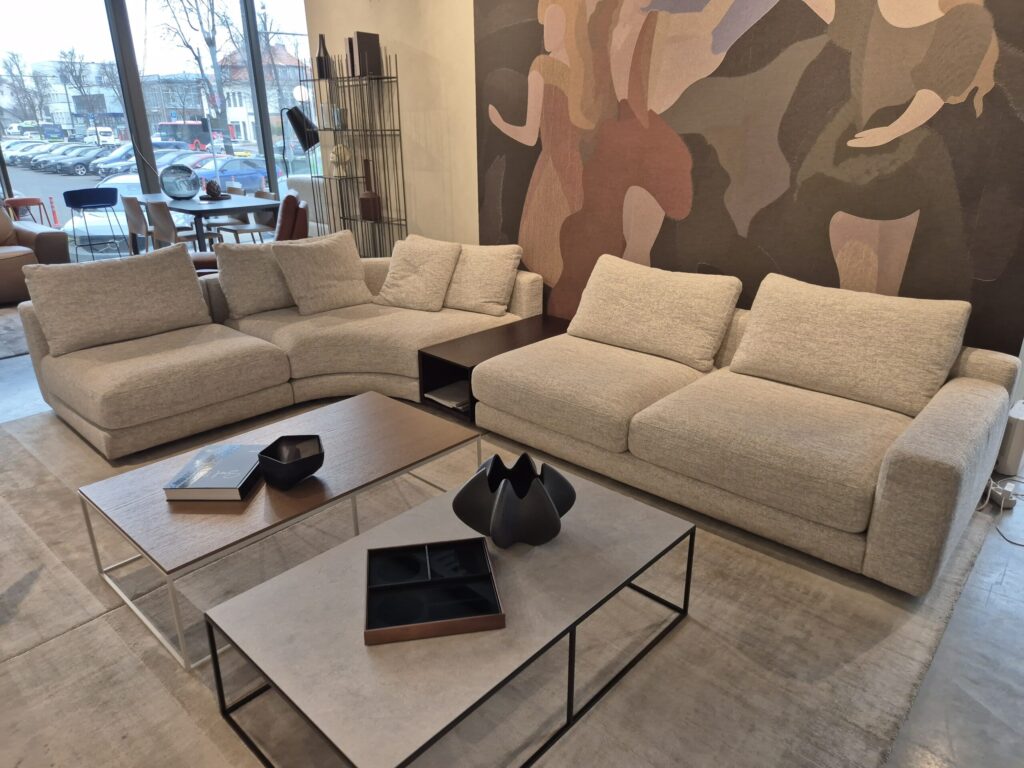 Modernus minkštas Olta kampas Stone ekspozicija