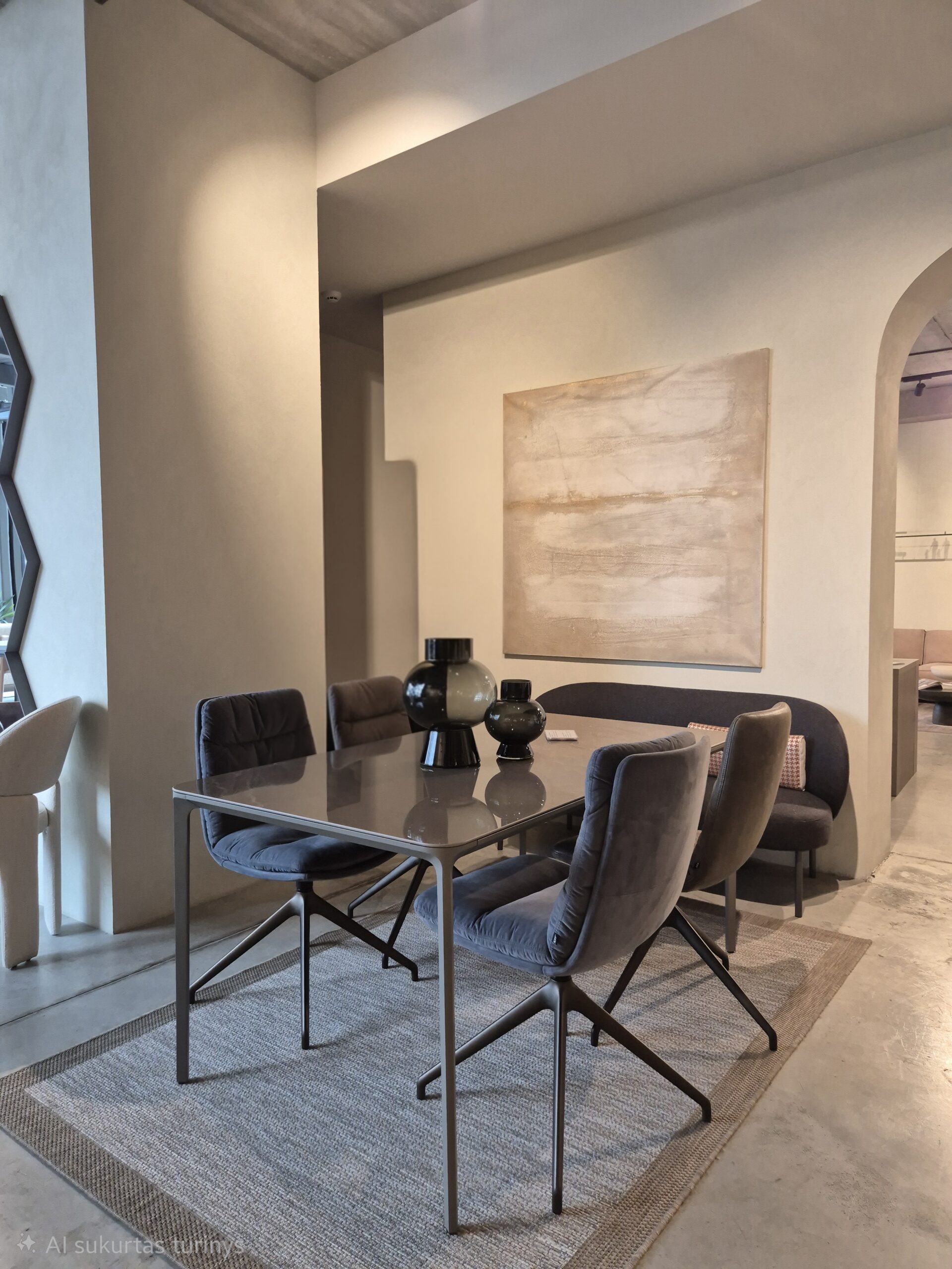 Modernus valgomojo stalas Sovet Slim ekspozicija