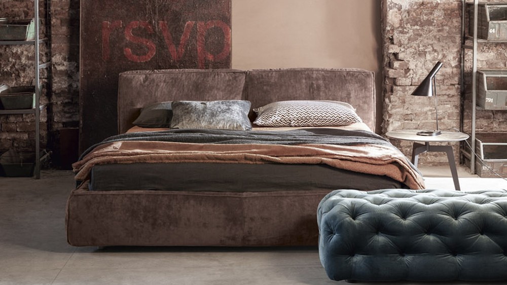 Miegamojo Lova Slim One rožinė velvetas