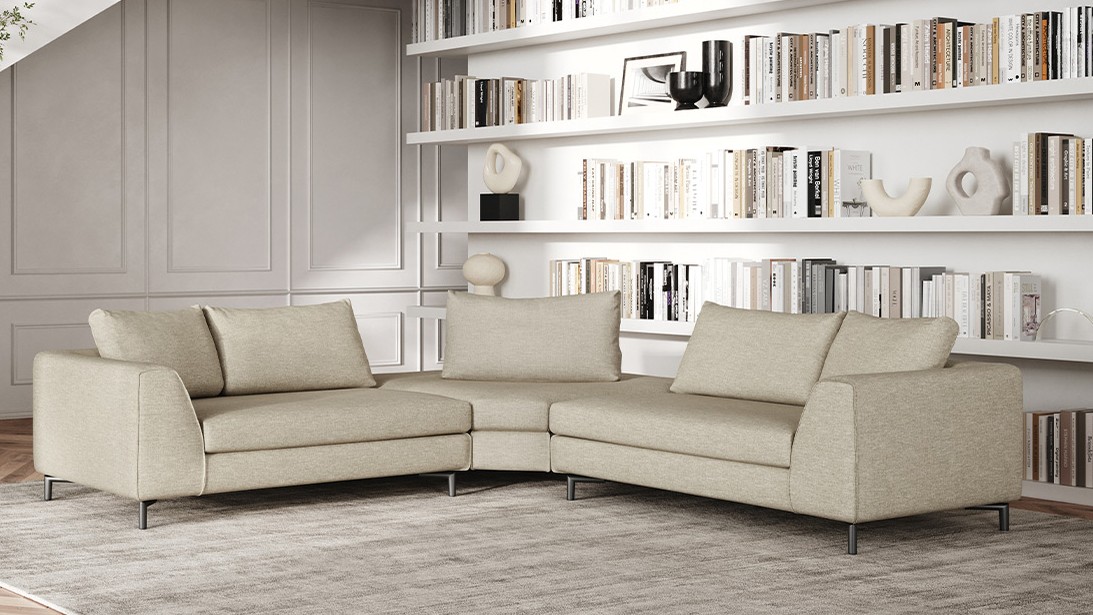 Modulinė sofa-kampas Capitol kreminė