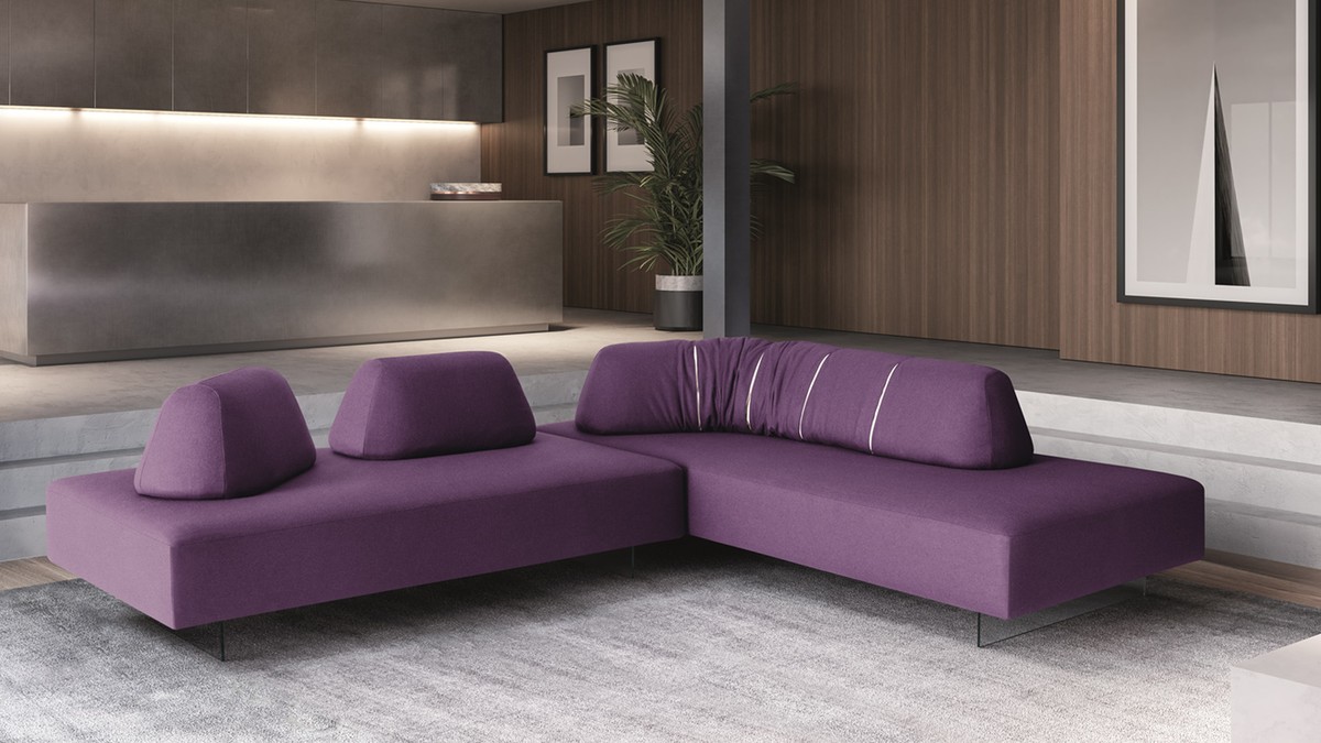 Modulinė kampinė sofa Gravity violetinė