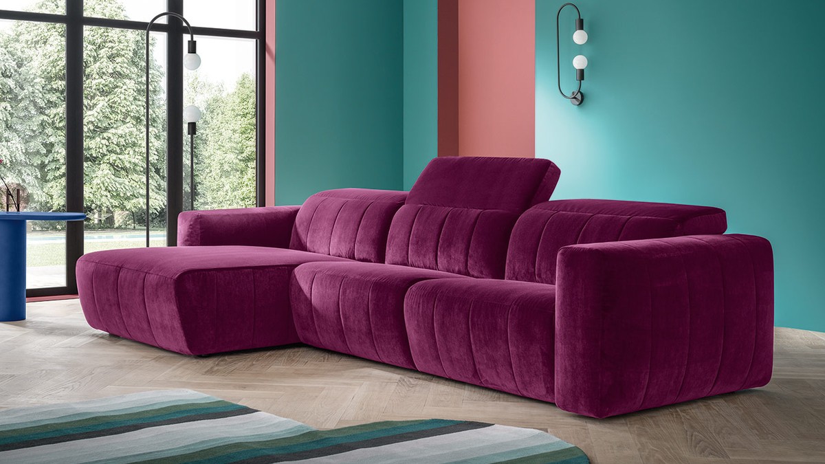 Modulinė kampinė sofa Kensington violetinė