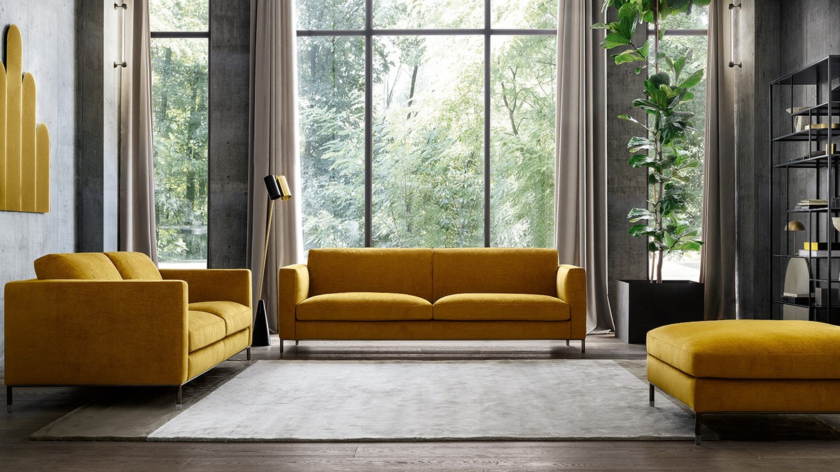 Modulinė sofa Larson geltona