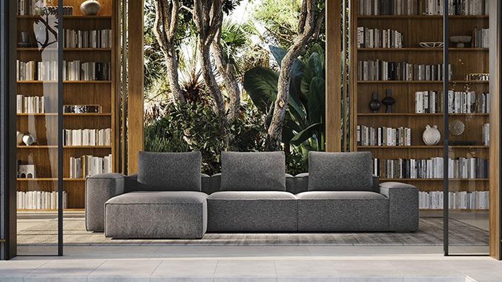 Modulinė sofa-kampas Reverso pilka