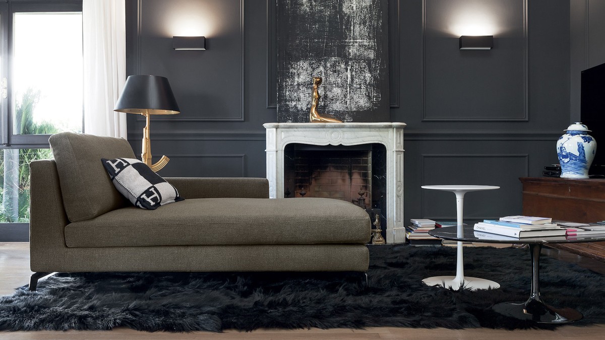 Sofa-šezlongas James B pilka