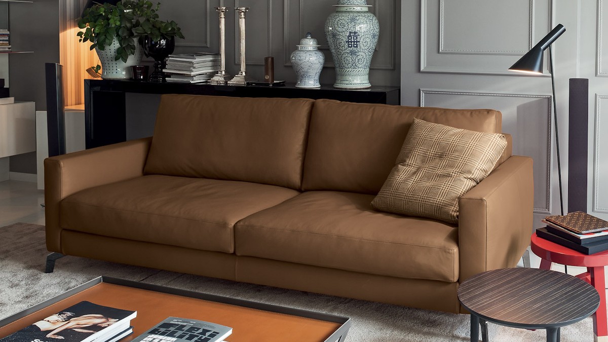 Modulinė sofa James B ruda odinė