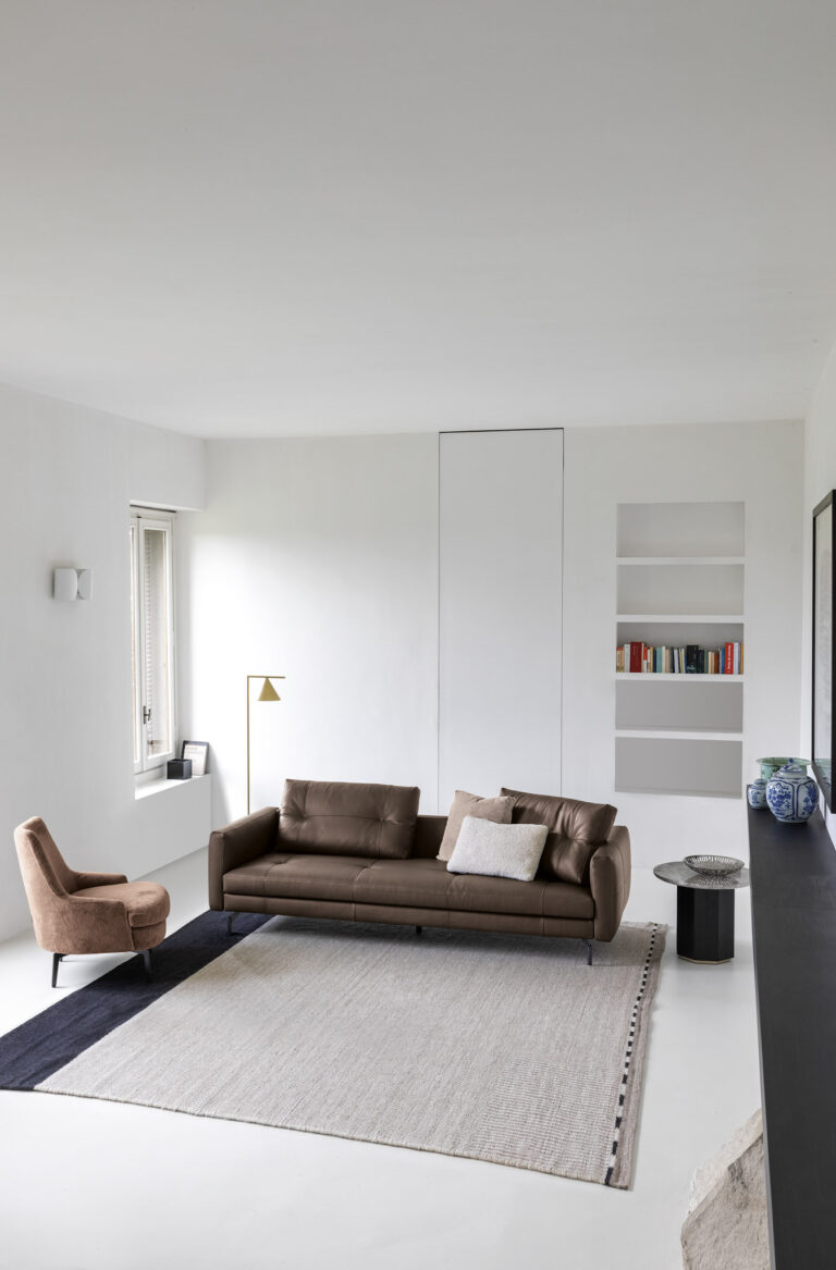 4-Flexteam itališka sofa Gap Evo ruda odinė (2)
