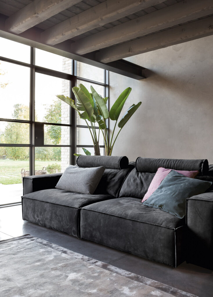 4-Flexteam itališka sofa Gravity juoda (2)