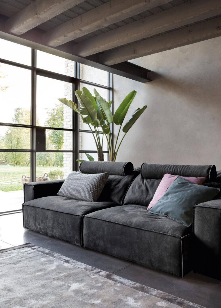 4-Flexteam itališka sofa Gravity juoda (2)