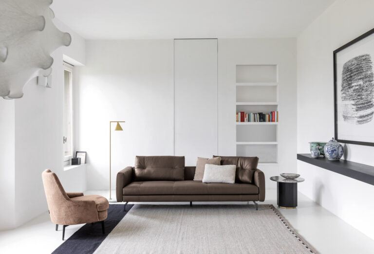 5-Flexteam itališka sofa Gap Evo ruda odinė (3)