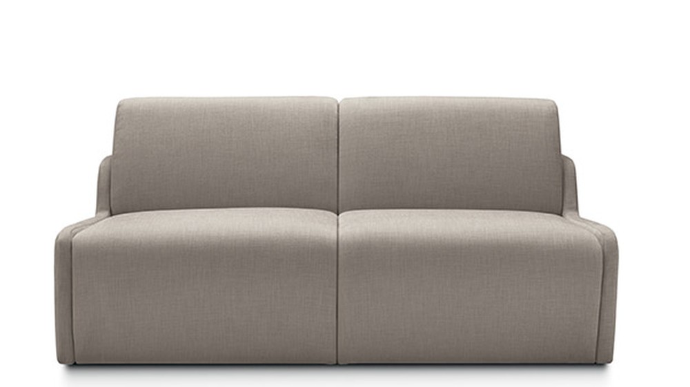 Smėlio spalvos sofa-lova Zack baltame fone, FELIS
