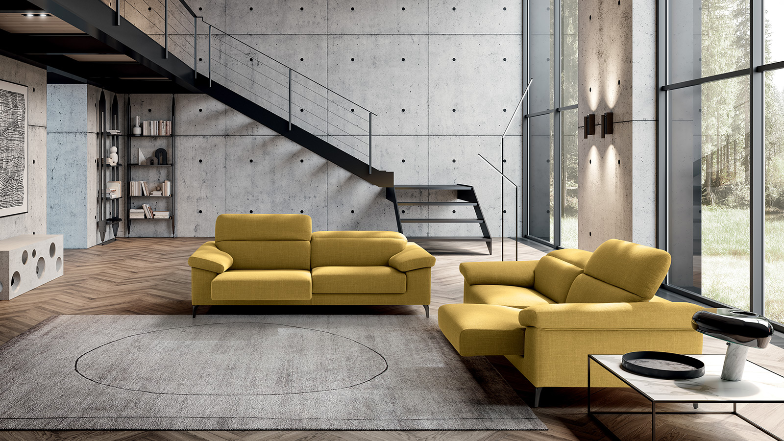 Modulinė sofa All-In geltona