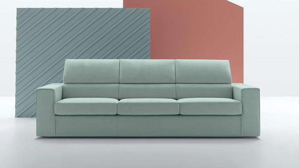 Trivietė mėtinė modulinė sofa Bloom su reguliuojamais atlošais, FELIS
