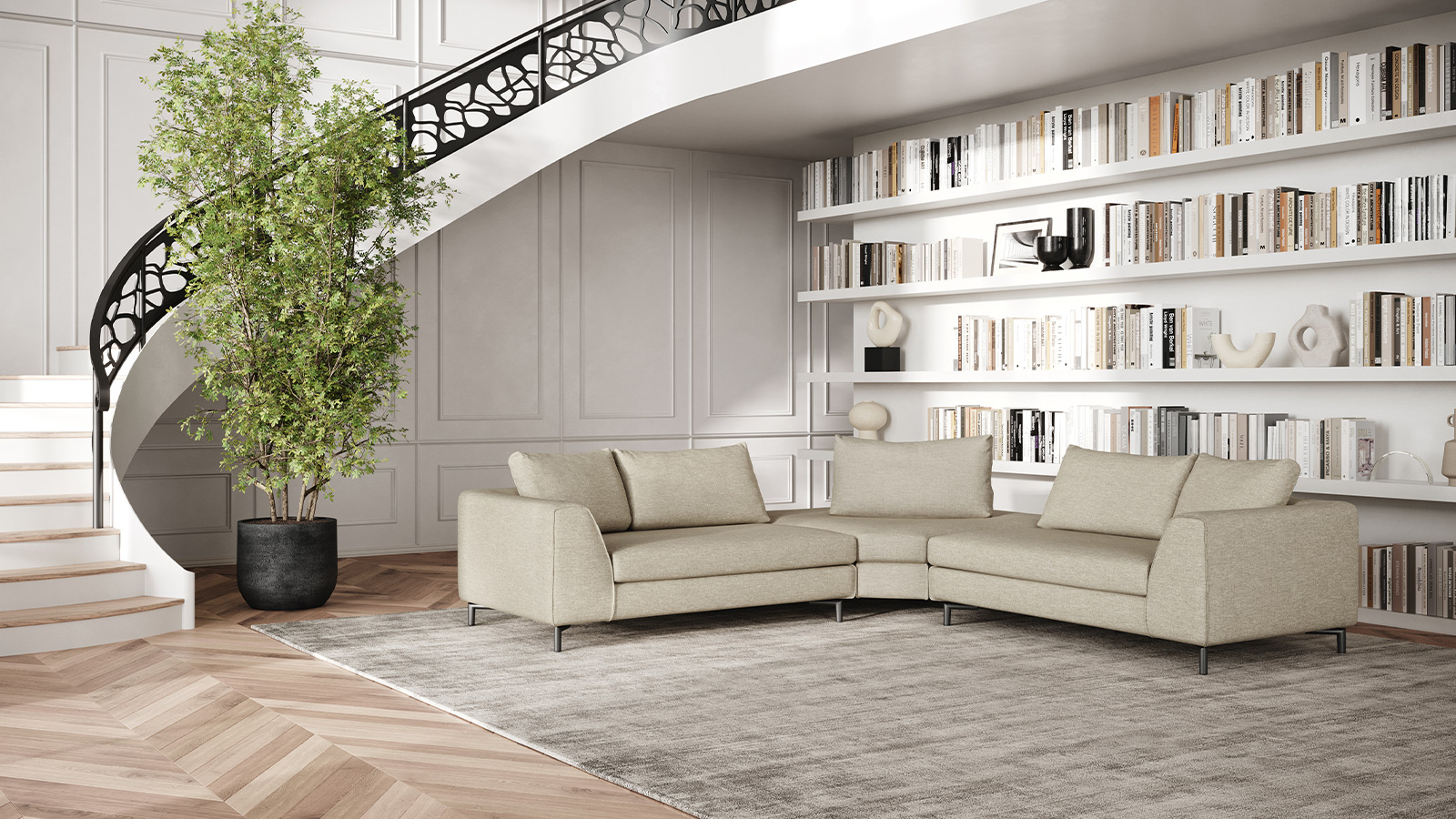 Modulinė sofa Capitol kreminė