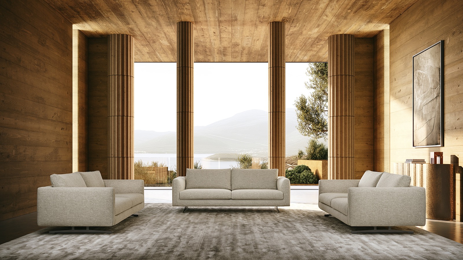Modulinė sofa Conrad balta