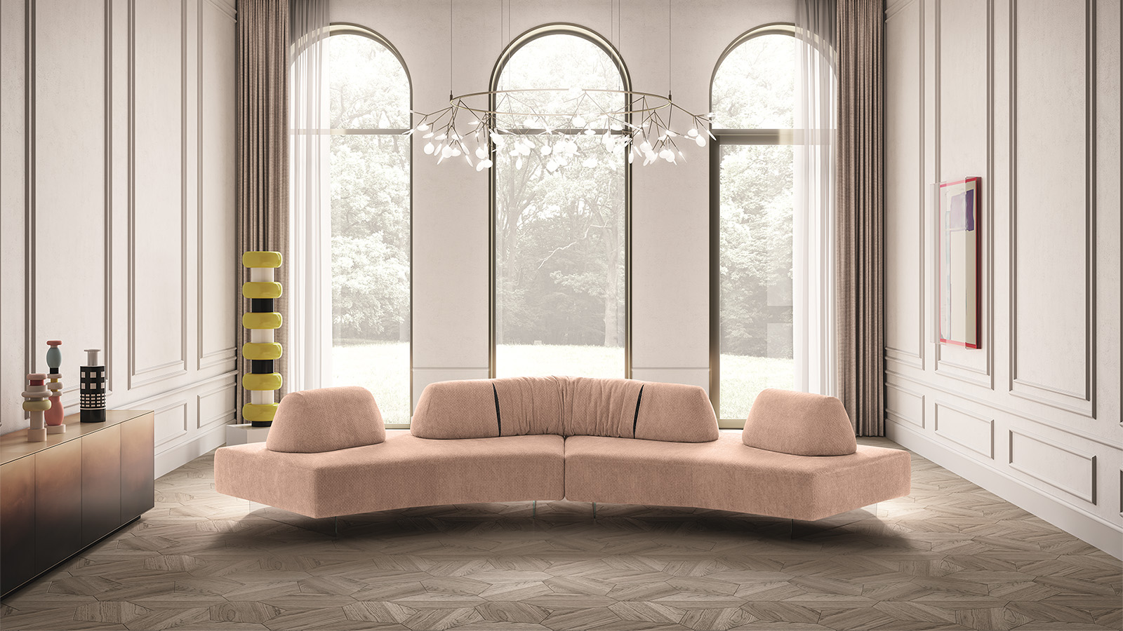 Modulinė sofa Gravity kreminė