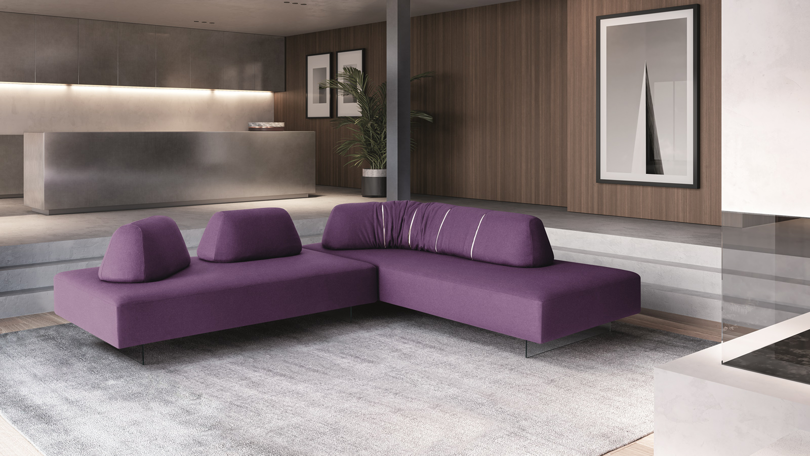Modulinė sofa Gravity violetinė