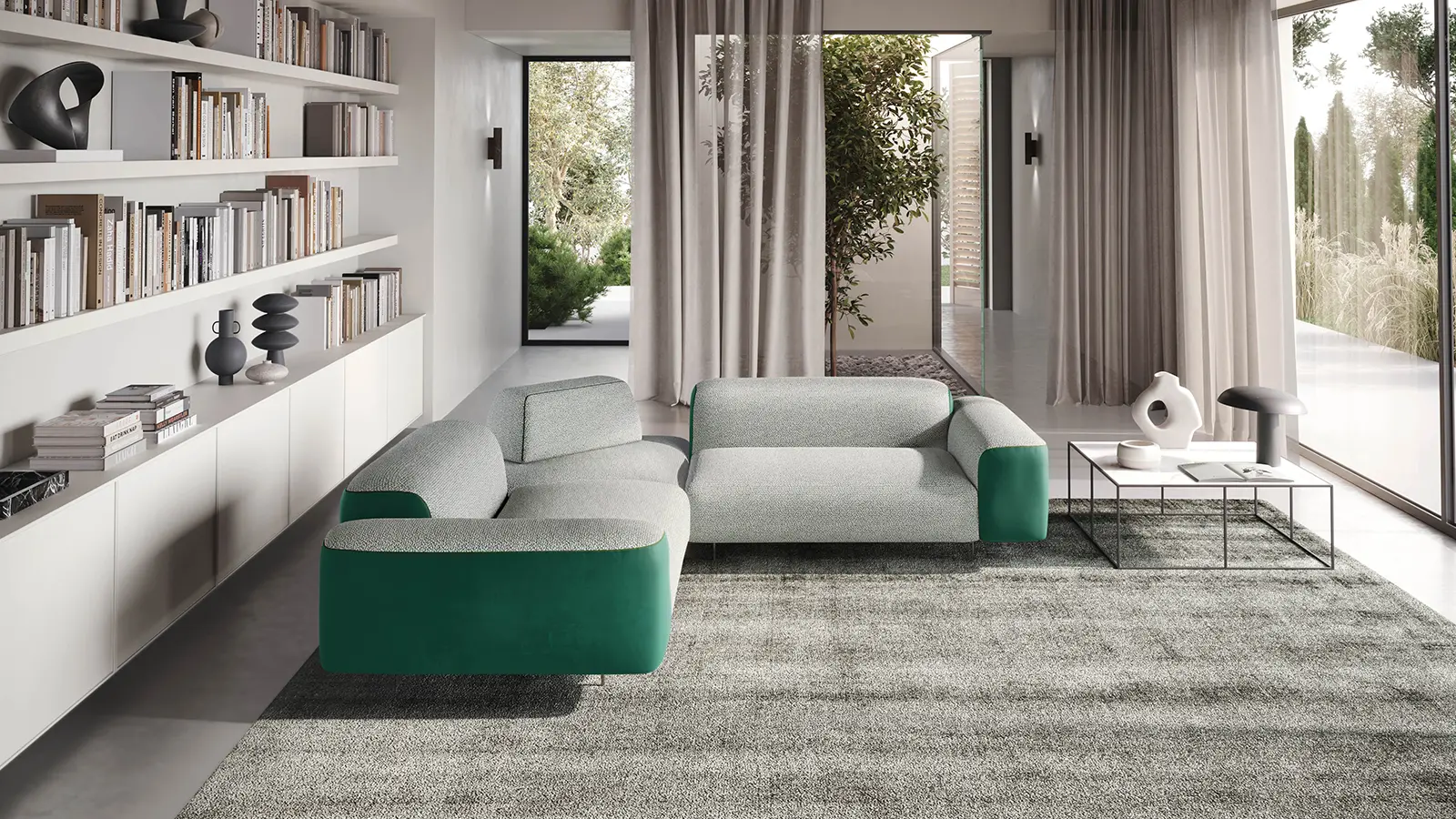 Modulinė sofa Limitless žalia