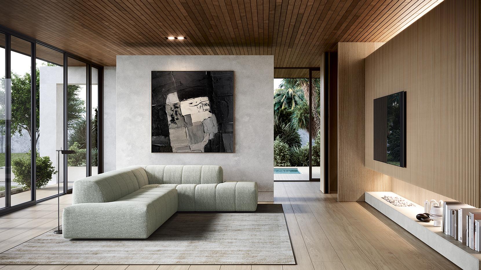 Modulinė sofa Pantheon pilka