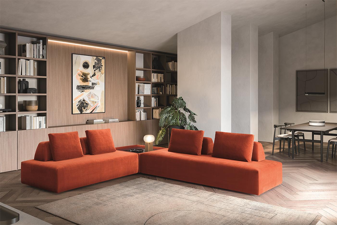 Modulinė sofa Platform raudona