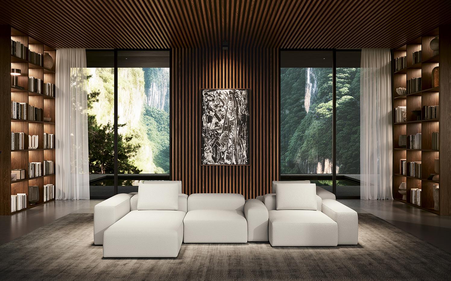 Modulinė sofa Reverso balta