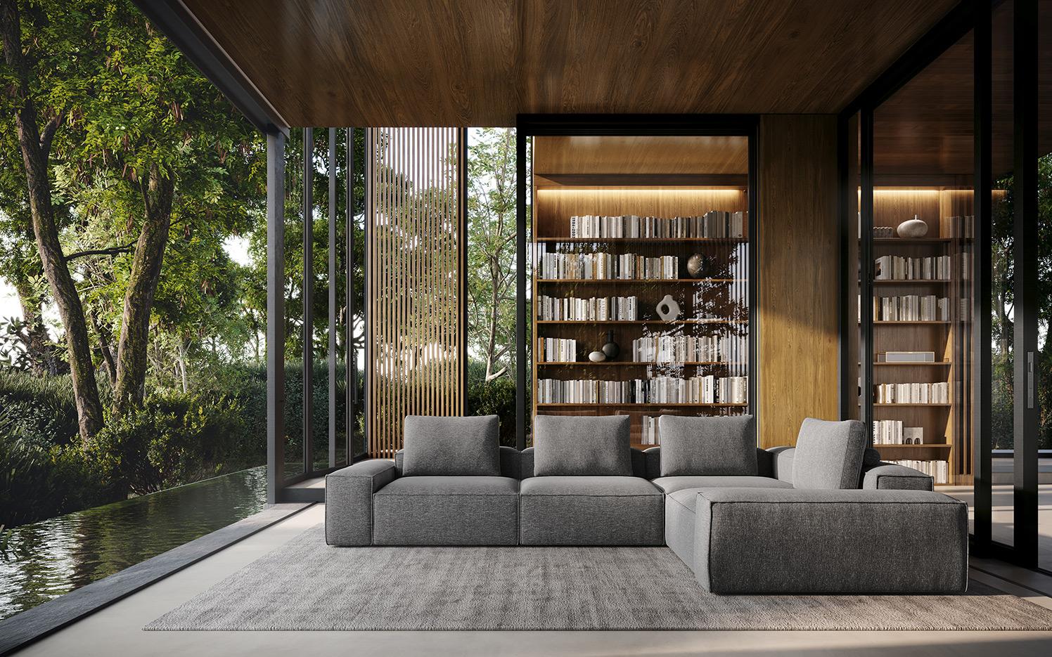 Modulinė sofa Reverso pilka