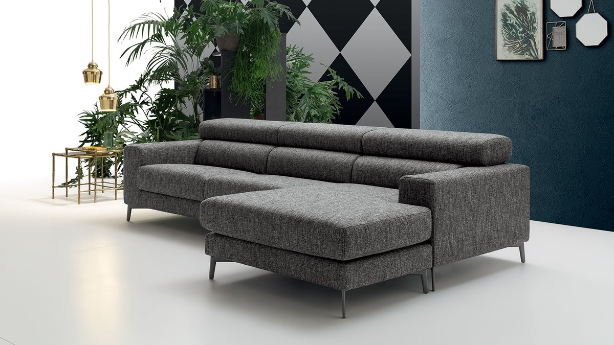 Moderni modulinė sofa Fred su gultu prie tamsiai žalios sienos, FELIS